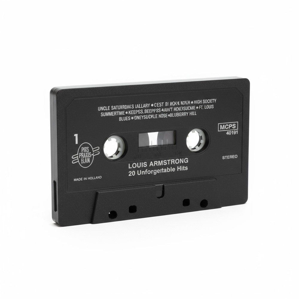 LOUIS ARMSTRONG 20 UNFORGETTABLE HITE Cassette Tape jazz music retro new orleans